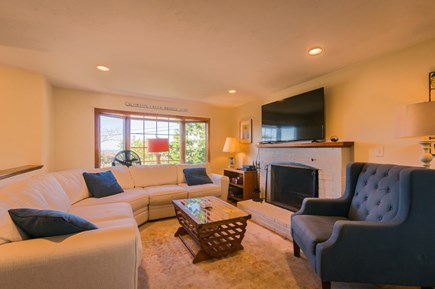 East Sandwich Cape Cod vacation rental - Living Room on upper level with waterviews