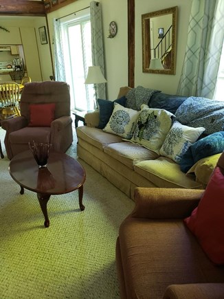 South Orleans Cape Cod vacation rental - Living room looking towards dining slider