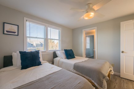 East Sandwich Cape Cod vacation rental - Bedroom with 2 Twins opens into shared Bath