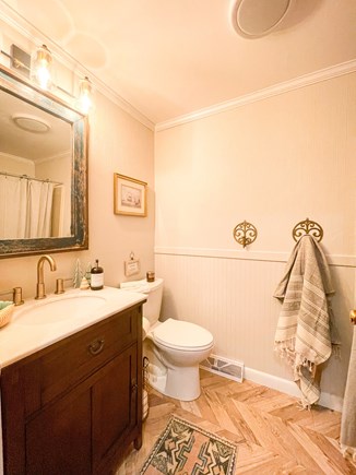 South Dennis Cape Cod vacation rental - Main Bathroom; shower/tub combo