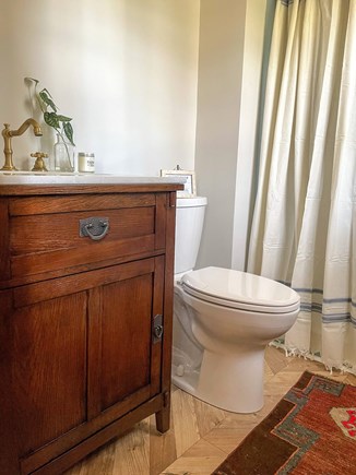 South Dennis Cape Cod vacation rental - en suite master bathroom; stand up shower (no tub)
