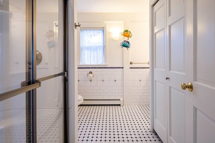 Provincetown Cape Cod vacation rental - First floor bathroom off the kitchen
