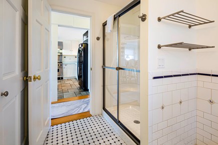 Provincetown Cape Cod vacation rental - First floor bathroom off the kitchen with shower