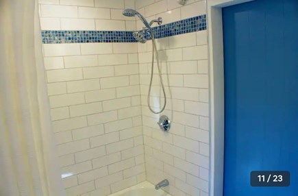 South Yarmouth Cape Cod vacation rental - Downstairs bathroom shower