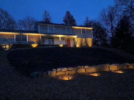 Sandwich Downs Cape Cod vacation rental - Front of house at night