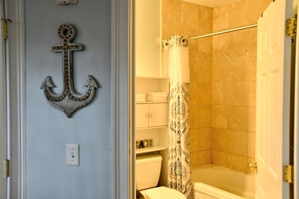 West Harwich Cape Cod vacation rental - Downstairs full bathroom with whirlpool tub
