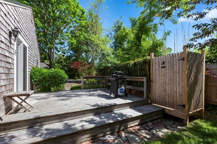Dennis Port Cape Cod vacation rental - Deck with grill and table