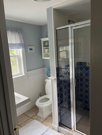 Brewster  Cape Cod vacation rental - Primary bathroom on first floor.