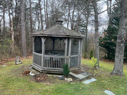 Brewster  Cape Cod vacation rental - Gazebo for morning coffee and bird songs.
