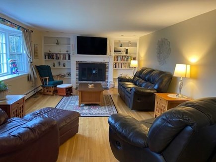 South Yarmouth  Cape Cod vacation rental - Family room with leather recliners and smart TV