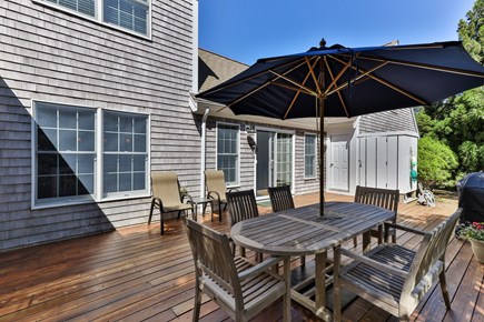 North Truro Cape Cod vacation rental - Private back deck with propane grill and outdoor shower