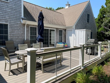 North Truro Cape Cod vacation rental - Private back deck with propane grill and outdoor shower