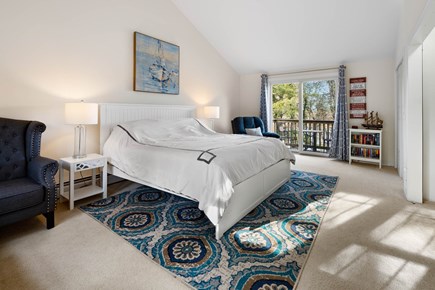 Chatham Cape Cod vacation rental - Primary bedroom, with king bed, private deck with seating