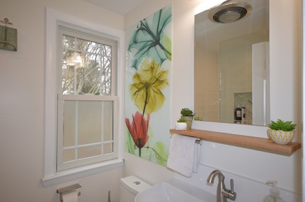 Chatham Cape Cod vacation rental - Remodeled First floor bath with beautiful tile standup shower