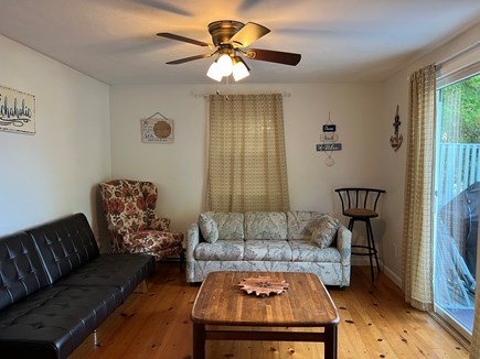 Yarmouth Cape Cod vacation rental - Seagull relaxing room with sliding door to deck and backyard
