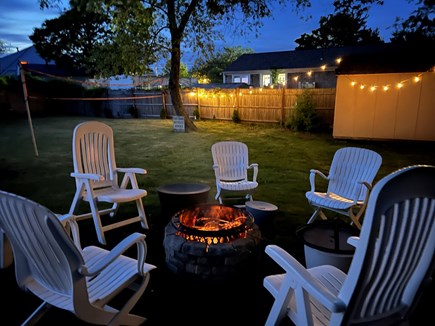 Yarmouth Cape Cod vacation rental - Fire pit in the backyard