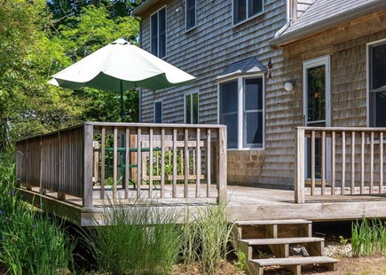 Eastham Cape Cod vacation rental - Back deck with gas grill