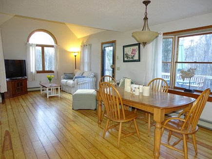 Eastham Cape Cod vacation rental - Vaulted living area with hardwood floors, bay window