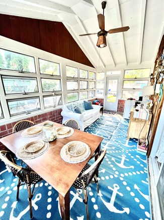 Popponesset Cape Cod vacation rental - Sunroom- Comfortable space for eating, reading or hanging out
