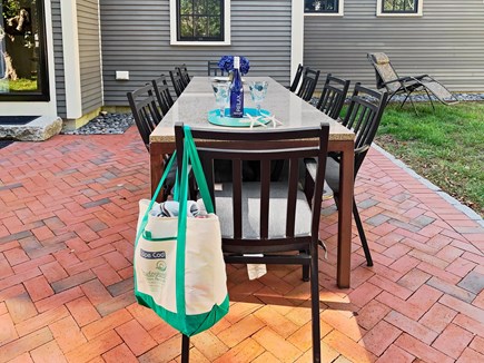 Orleans Cape Cod vacation rental - Outdoor dining area with gas grill, lots of yard for family fun
