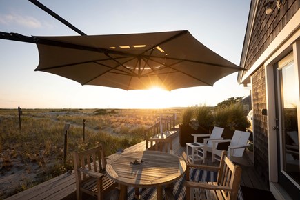 Truro  Cape Cod vacation rental - Furnished deck looking west