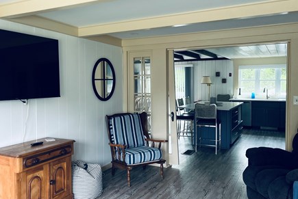Popponesset Cape Cod vacation rental - Living room into open kitchen/dining area