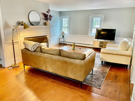Dennis Cape Cod vacation rental - First floor master suite LR with Smart TV and pull out loveseat.