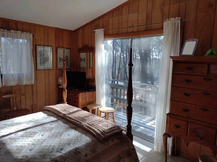 Wellfleet Cape Cod vacation rental - 1st Second-floor Bedroom with Sliders to Balcony