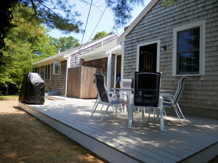 Brewster Cape Cod vacation rental - New deck with seating area, grill and outdoor shower