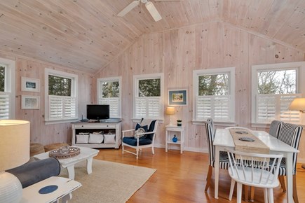 Cotuit Cape Cod vacation rental - Family room has books, games, DVDs and places to rest your feet