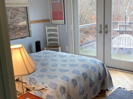 Wellfleet Cape Cod vacation rental - 1st floor Queen bedroom w/private deck and water views.