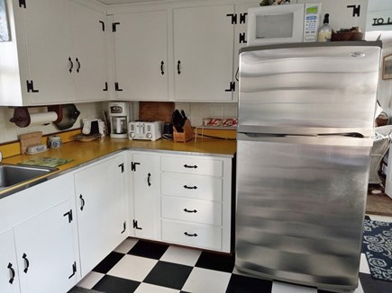 Chatham Village Cape Cod vacation rental - Kitchen with refrigerator & microwave