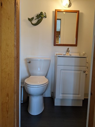 Dennisport Cape Cod vacation rental - Bathroom w/indoor and outdoor showers - new floors,toilet,vanity