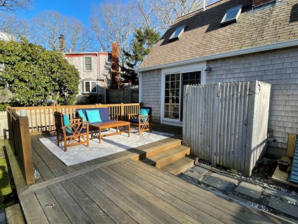 South Dennis Cape Cod vacation rental - Enjoy the backyard, deck, and outdoor shower