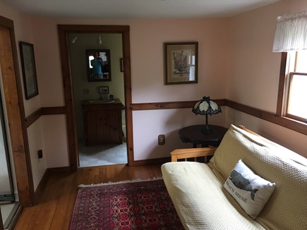 Brewster Cape Cod vacation rental - Sitting room with futon next to bathroom