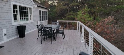 Massasoit Hills, Eastham, MA  Cape Cod vacation rental - New front deck with dining table