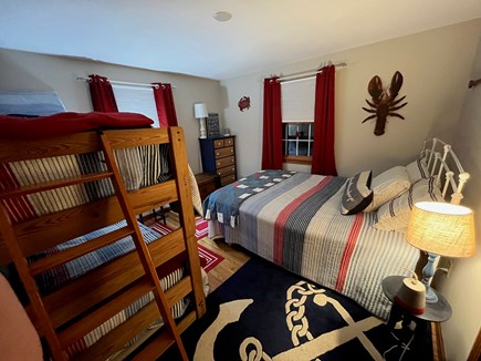 South Dennis Cape Cod vacation rental - Bedroom 3 has bunkbeds AND a queen size bed with large closet