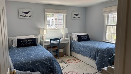 Dennis Cape Cod vacation rental - 1st floor guest bedroom with 2 single beds and 2 desks