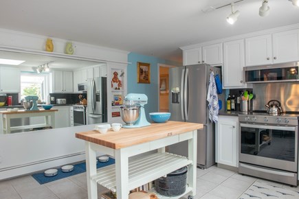 Dennis Cape Cod vacation rental - John Boos island w/ casters provides additional prep space!