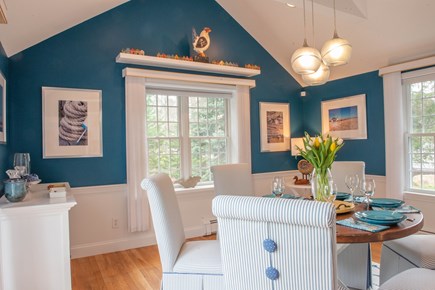Dennis Cape Cod vacation rental - Spacious dining for six at the round table!
