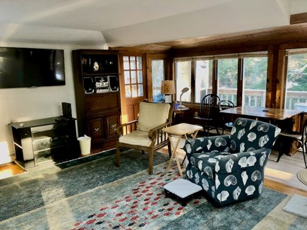 Orleans Cape Cod vacation rental - Living Room to dining leading to porch