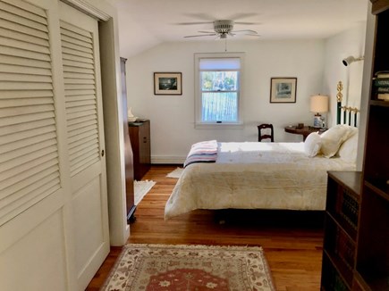 Orleans Cape Cod vacation rental - Oversized bdrm #1 with hardwood floors, ceiling fan & window a/c
