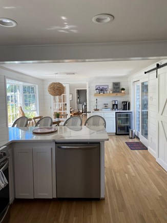 South Yarmouth Cape Cod vacation rental - View from the Kitchen into the Eat-In area & Coffee Bar