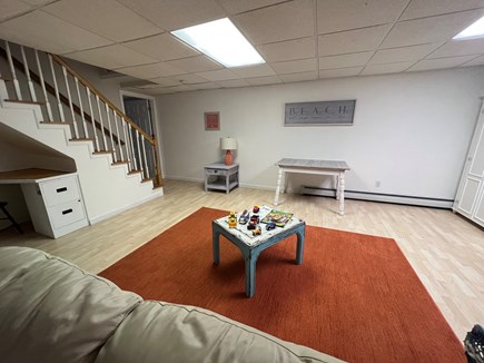 Barnstable Village, MA Cape Cod vacation rental - Walk-out basement area/ toy room with bedroom and bathroom.