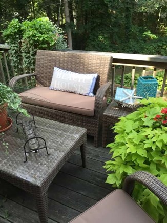 Barnstable Village, MA Cape Cod vacation rental - Large deck off the kitchen.