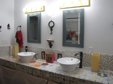 Plymouth, Priscilla Beach MA vacation rental - Roomy bathroom with hand crafted tiles