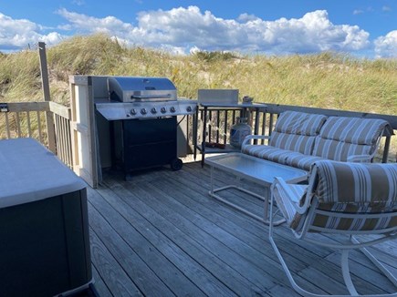 Sandwich, 55NSB Cape Cod vacation rental - Sitting area showing the gas grill