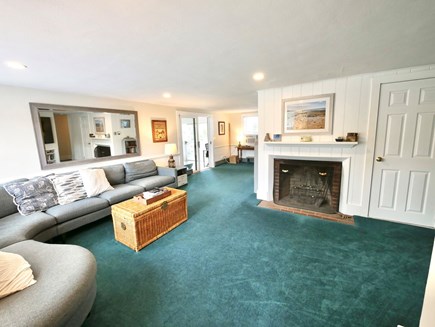 Wellfleet Village Cape Cod vacation rental - Door to the Basement Rec area conveniently to right of fireplace