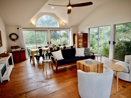 Wellfleet Village Cape Cod vacation rental - Gorgeous Large Sunroom with 12-person Dining Table