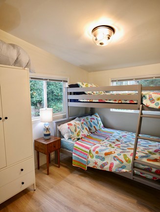 Wellfleet Village Cape Cod vacation rental - Cottage Bedroom 2 (5th Bedroom on site) -- Twin Over Full Bunk